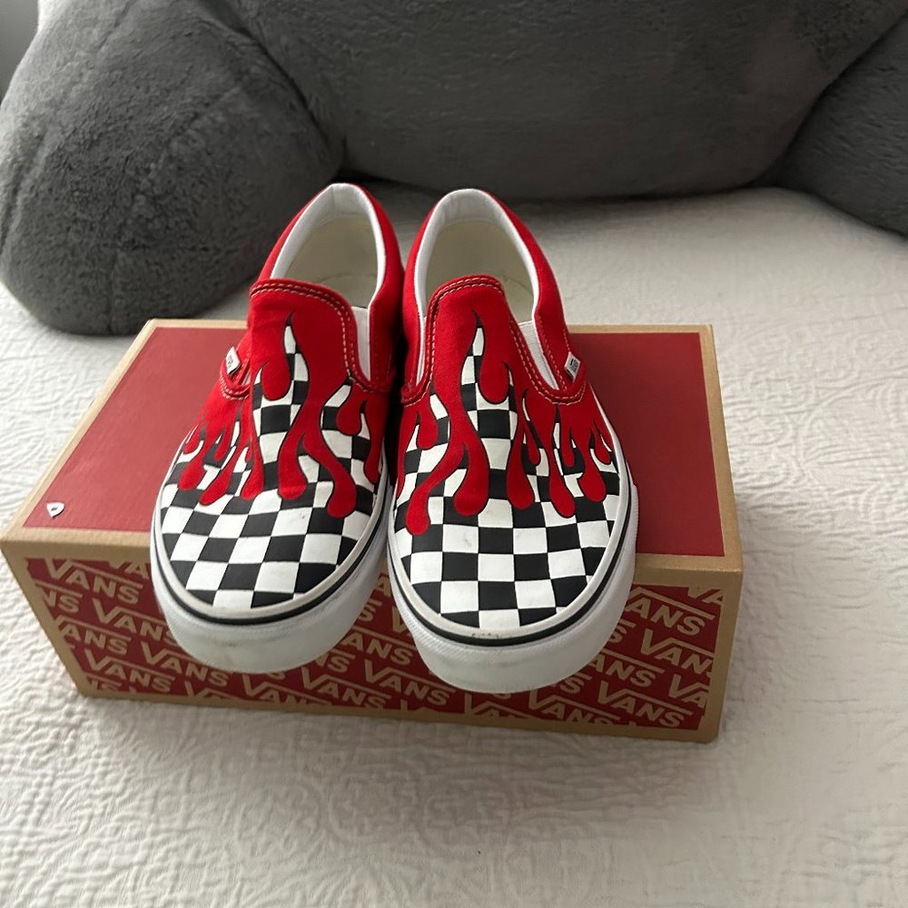 VANS Blood Red Drip on Checker